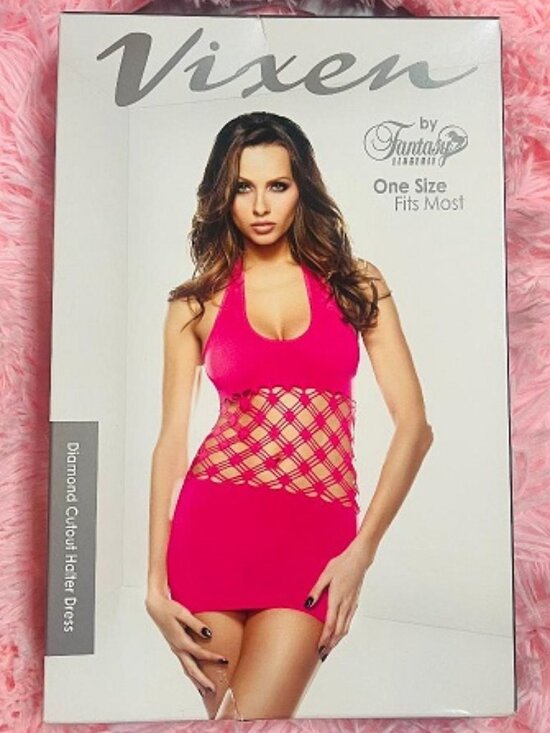 Fantasy Lingerie Other - Vixen by Fantasy Lingerie Pink Diamond Cutout halter dress